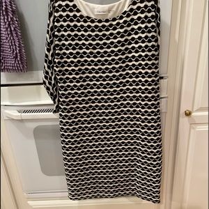Calvin Klein black and white Dress
